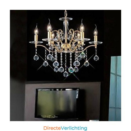 Traditionele klassieke kristallen gouden metalen kroonluchter Traditionele klassieke kristallen gouden metalen kroonluchter