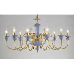 Retro Vintage Messing Keramiek Hangende Kaars Kroonluchter