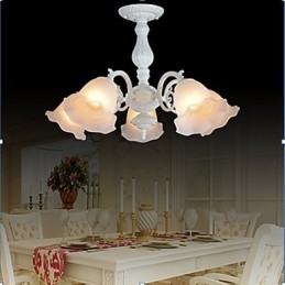 Inbouwlamp met vijf lampen, wit, Europees, retro, klassiek