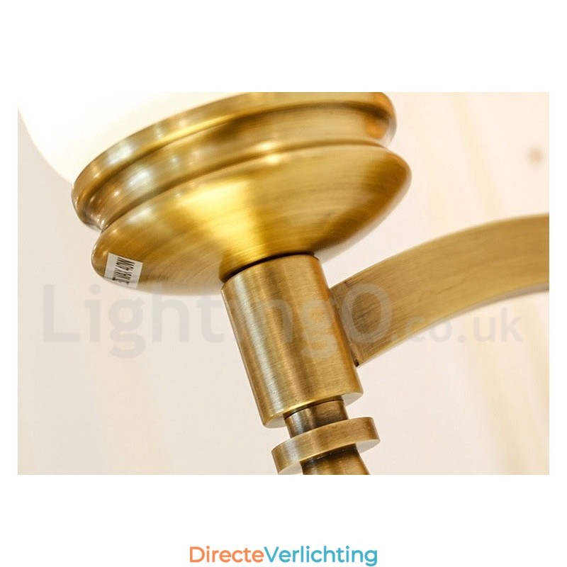 Puur messing luxe rustieke retro vintage messing stenen hanger kaars kroonluchter met glazen kappen