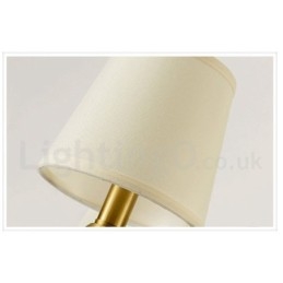Luxe rustieke retro vintage messing keramiek hanglamp met stoffen kappen