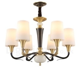 Puur messing luxe rustieke retro vintage messing stenen hanger kaars kroonluchter met glazen kappen