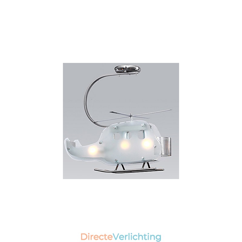Eenvoudige kinderlamp Cartoon glazen helikopterlamp