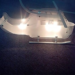 Eenvoudige kinderlamp Cartoon glazen helikopterlamp