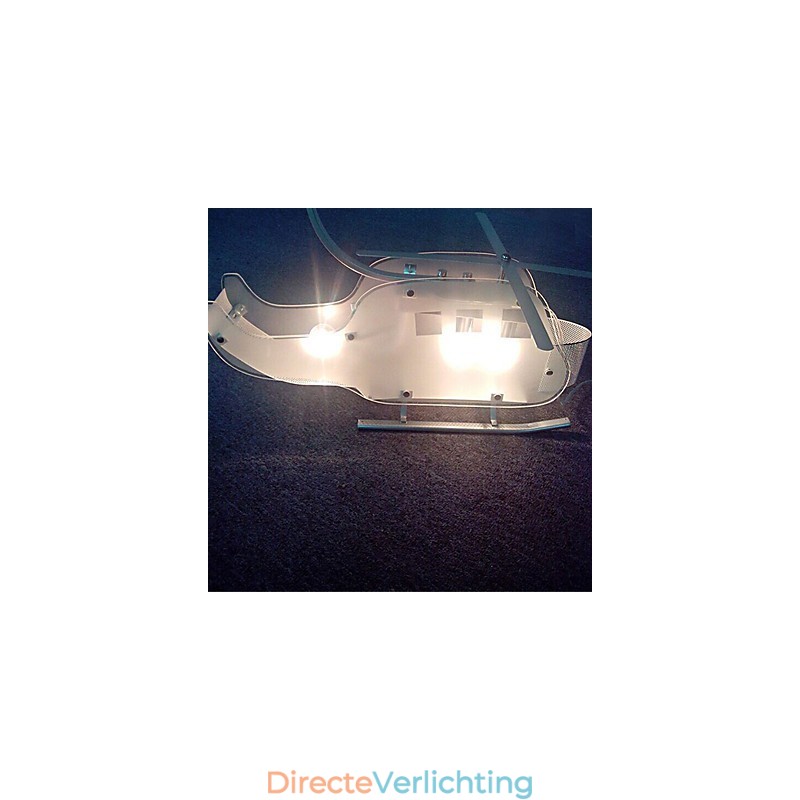 Eenvoudige kinderlamp Cartoon glazen helikopterlamp