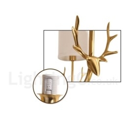 Luxe rustieke retro vintage kroonluchter van puur messing met hangkaars en stoffen kappen