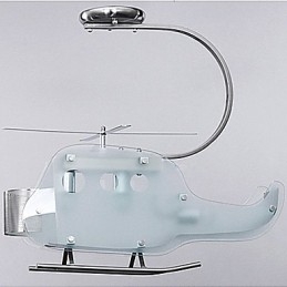 Eenvoudige kinderlamp Cartoon glazen helikopterlamp
