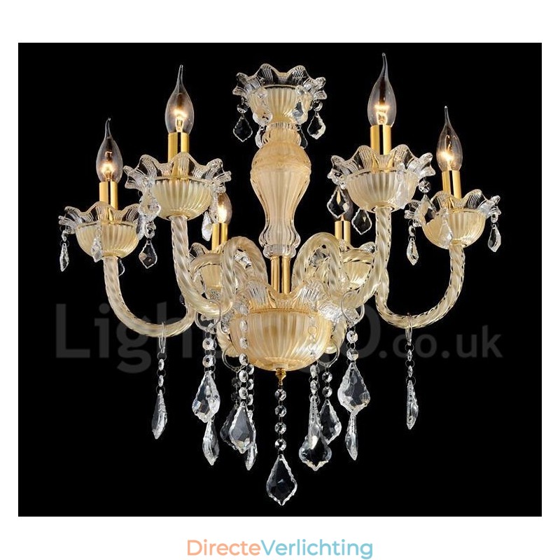 Kristal Luxe Moderne Hedendaagse Hangende Kaars Kroonluchter