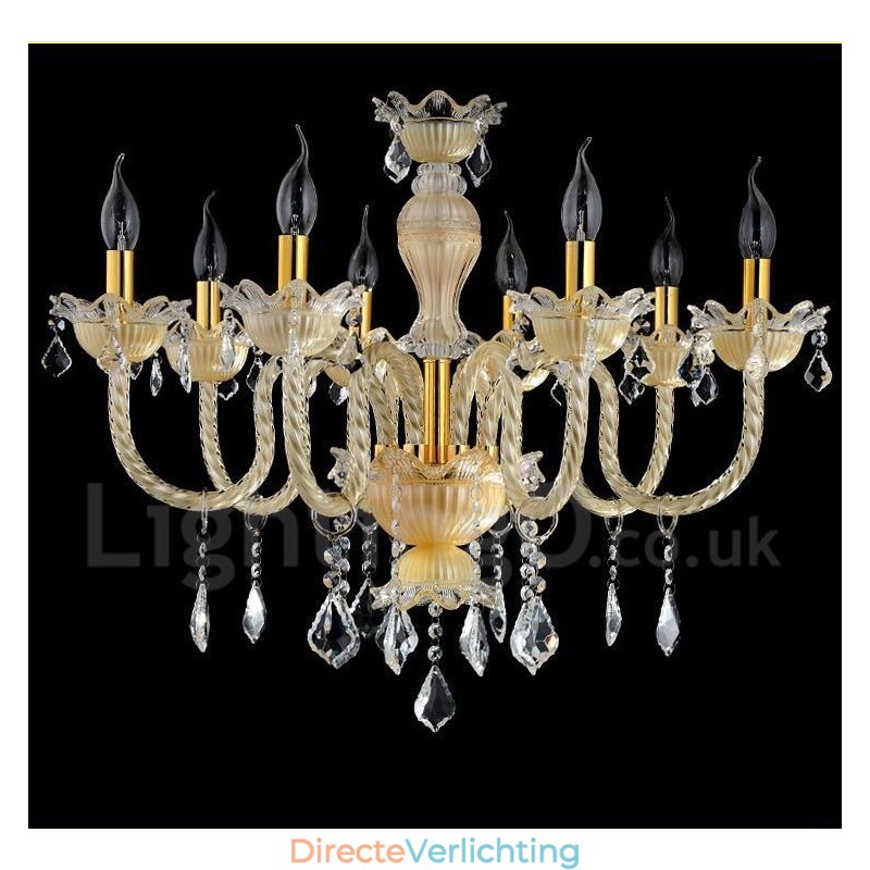 Kristal Luxe Moderne Hedendaagse Hangende Kaars Kroonluchter