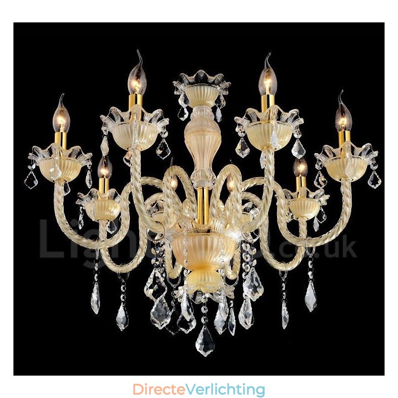 Kristal Luxe Moderne Hedendaagse Hangende Kaars Kroonluchter