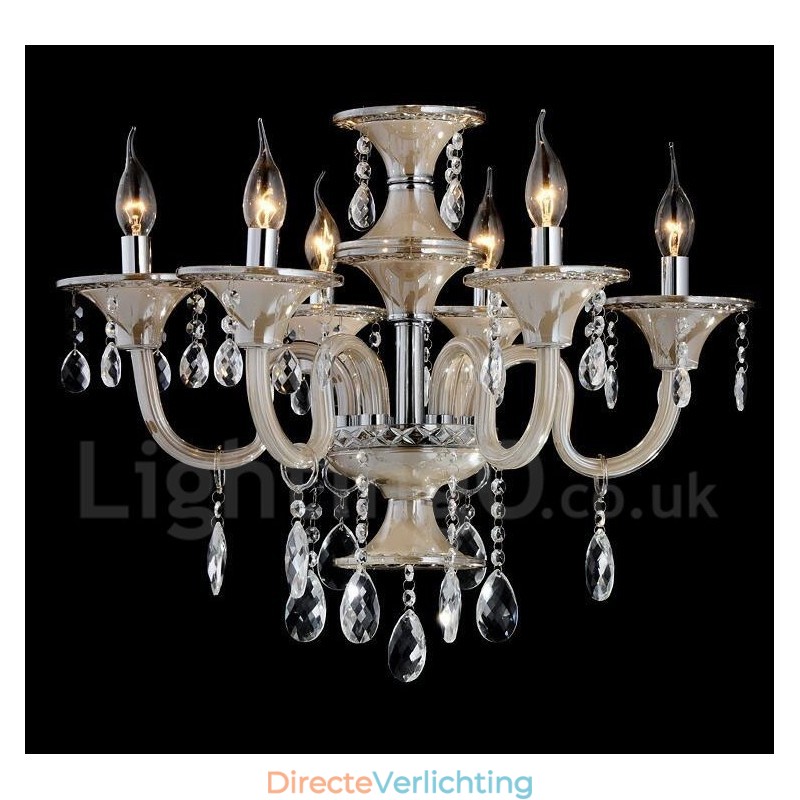 Kristal Luxe Moderne Hedendaagse Hangende Kaars Kroonluchter