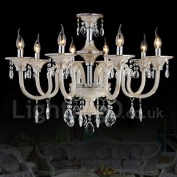 Kristal Luxe Moderne Hedendaagse Hangende Kaars Kroonluchter