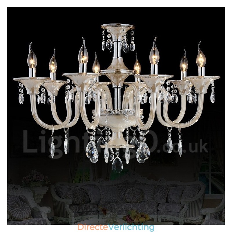 Kristal Luxe Moderne Hedendaagse Hangende Kaars Kroonluchter