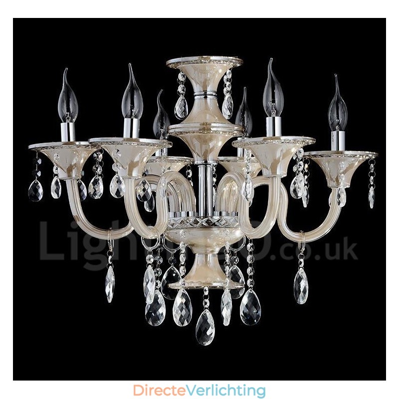 Kristal Luxe Moderne Hedendaagse Hangende Kaars Kroonluchter