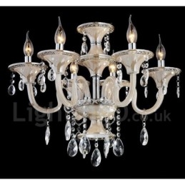 Kristal Luxe Moderne Hedendaagse Hangende Kaars Kroonluchter