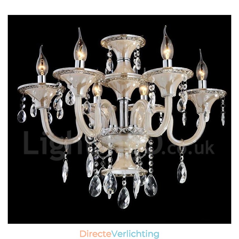 Kristal Luxe Moderne Hedendaagse Hangende Kaars Kroonluchter