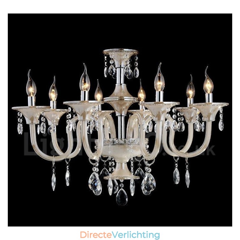 Kristal Luxe Moderne Hedendaagse Hangende Kaars Kroonluchter