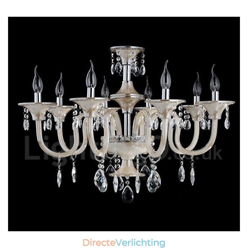 Kristal Luxe Moderne Hedendaagse Hangende Kaars Kroonluchter