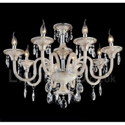 Kristal Luxe Moderne Hedendaagse Hangende Kaars Kroonluchter