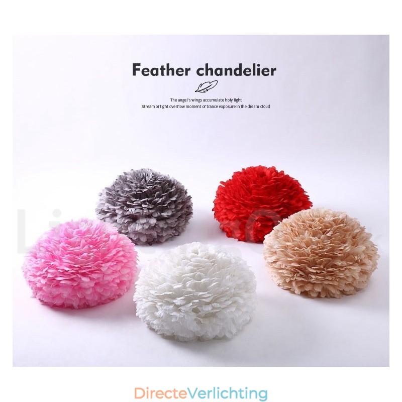 Multi Colours Feather Kroonluchter Moderne Hedendaagse Hanglamp