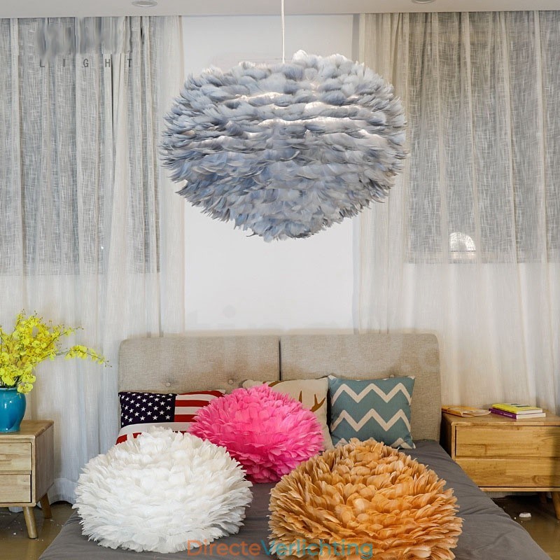 Multi Colours Feather Kroonluchter Moderne Hedendaagse Hanglamp