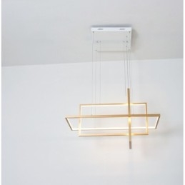Dimbare lineaire hanglamp met afstandsbediening Sfeerverlichting Geschilderde afwerking Aluminium Modern design