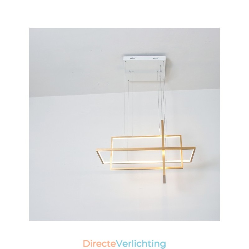 Dimbare lineaire hanglamp met afstandsbediening Sfeerverlichting Geschilderde afwerking Aluminium Modern design