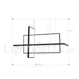 Dimbare lineaire hanglamp met afstandsbediening Sfeerverlichting Geschilderde afwerking Aluminium Modern design