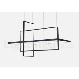 Dimbare lineaire hanglamp met afstandsbediening Sfeerverlichting Geschilderde afwerking Aluminium Modern design