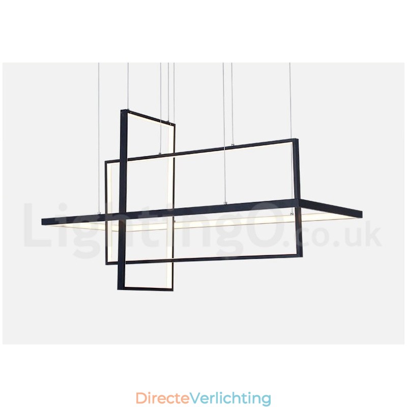 Dimbare lineaire hanglamp met afstandsbediening Sfeerverlichting Geschilderde afwerking Aluminium Modern design