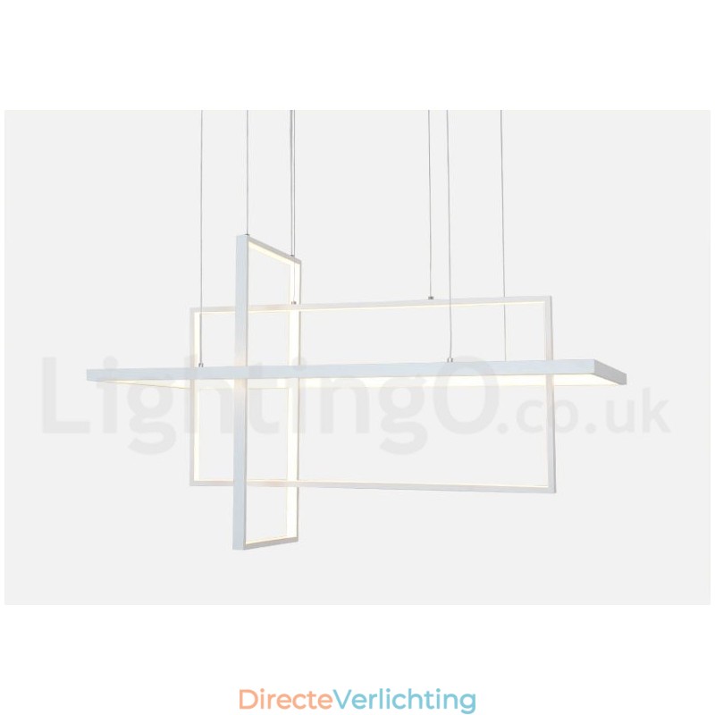 Dimbare lineaire hanglamp met afstandsbediening Sfeerverlichting Geschilderde afwerking Aluminium Modern design