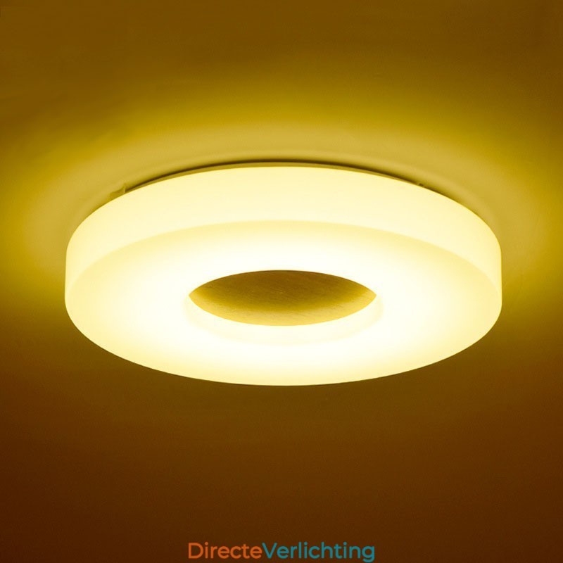 Dimbare ultradunne ronde plafondlamp van hout met acryl kap Plafondlamp in Scandinavische stijl