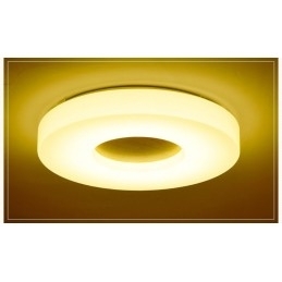 Dimbare ultradunne ronde plafondlamp van hout met acryl kap Plafondlamp in Scandinavische stijl