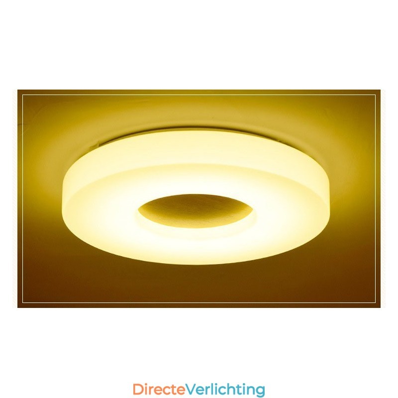 Dimbare ultradunne ronde plafondlamp van hout met acryl kap Plafondlamp in Scandinavische stijl