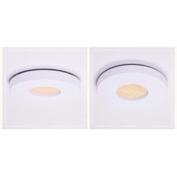 Dimbare ultradunne ronde plafondlamp van hout met acryl kap Plafondlamp in Scandinavische stijl