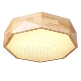 Dimbare plafondlamp van hout met acryl kap Plafondlamp in Scandinavische stijl