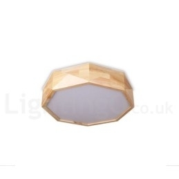Dimbare plafondlamp van hout met acryl kap Plafondlamp in Scandinavische stijl