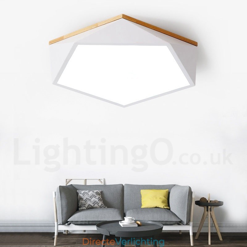 Dimbare Macaron Multi Colours Houten Plafondlamp met Acryl Kap Plafondlamp Scandinavische Stijl