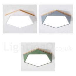 Dimbare Macaron Multi Colours Houten Plafondlamp met Acryl Kap Plafondlamp Scandinavische Stijl