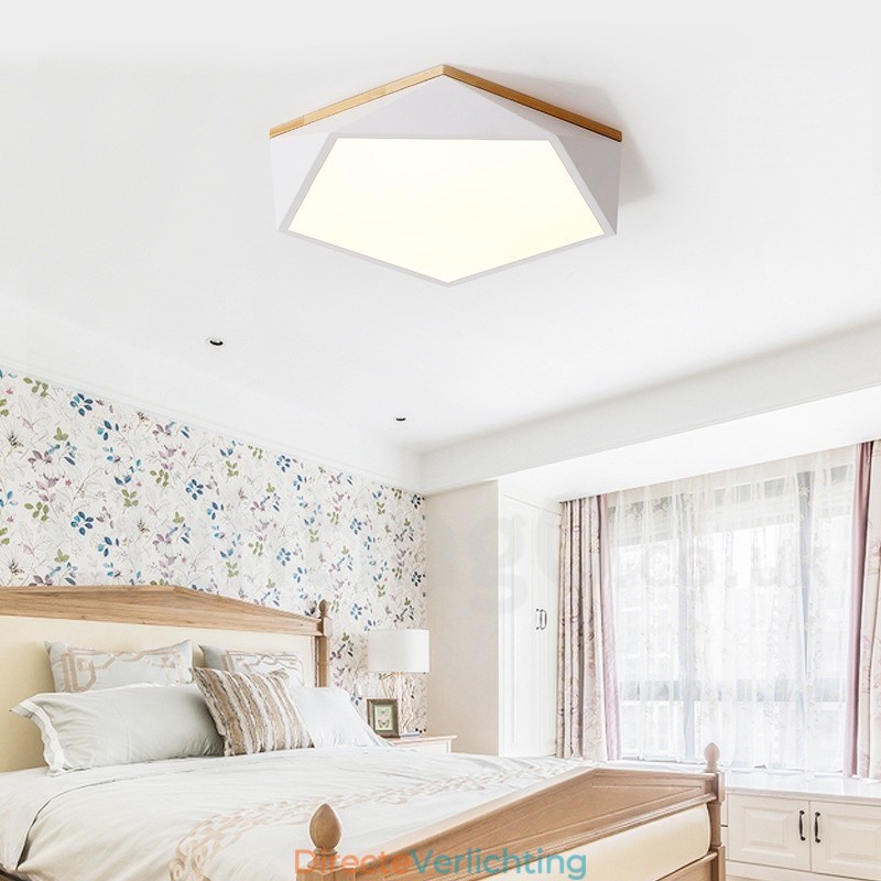 Dimbare Macaron Multi Colours Houten Plafondlamp met Acryl Kap Plafondlamp Scandinavische Stijl