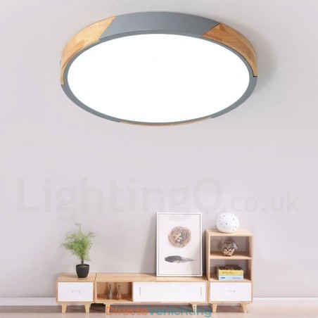 Dimbare Macaron Multi Colours Hout Ultradunne Plafondlamp met Acryl Kap Plafondlamp Scandinavische Stijl Dimbare Macaron Multi Colours Hout Ultradunne Plafondlamp met Acryl Kap Plafondlamp Scandinavische Stijl