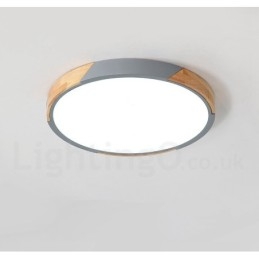 Dimbare Macaron Multi Colours Hout Ultradunne Plafondlamp met Acryl Kap Plafondlamp Scandinavische Stijl