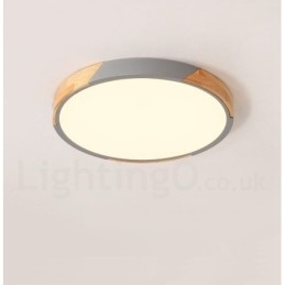 Dimbare Macaron Multi Colours Hout Ultradunne Plafondlamp met Acryl Kap Plafondlamp Scandinavische Stijl