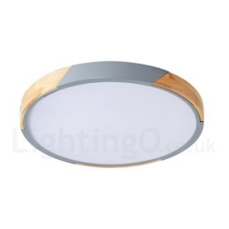Dimbare Macaron Multi Colours Hout Ultradunne Plafondlamp met Acryl Kap Plafondlamp Scandinavische Stijl