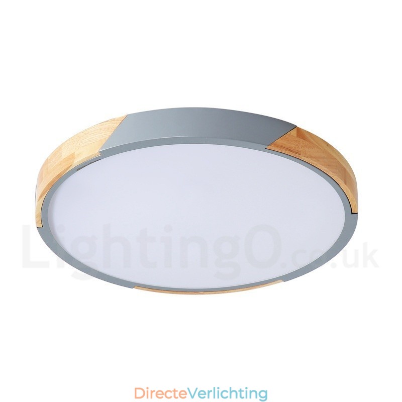 Dimbare Macaron Multi Colours Hout Ultradunne Plafondlamp met Acryl Kap Plafondlamp Scandinavische Stijl