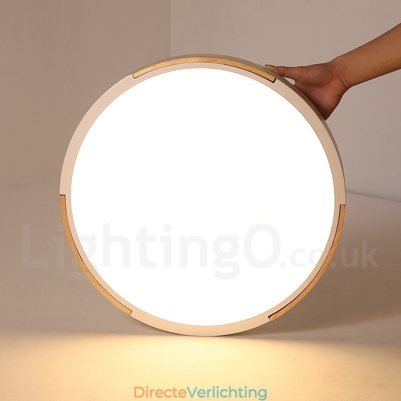 Dimbare Macaron Multi Colours Hout Ultradunne Plafondlamp met Acryl Kap Plafondlamp Scandinavische Stijl