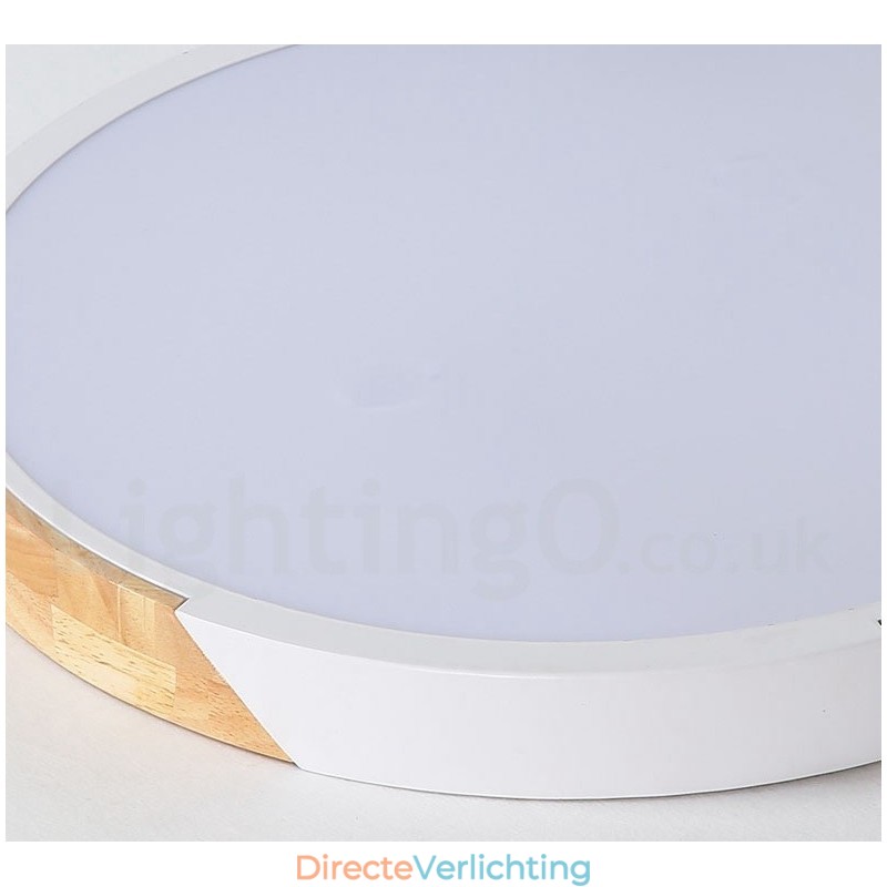 Dimbare Macaron Multi Colours Hout Ultradunne Plafondlamp met Acryl Kap Plafondlamp Scandinavische Stijl