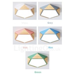 Dimbare Macaron Multi Colours Houten Plafondlamp met Acryl Kap Plafondlamp Scandinavische Stijl
