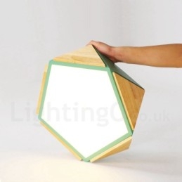 Dimbare Macaron Multi Colours Houten Plafondlamp met Acryl Kap Plafondlamp Scandinavische Stijl