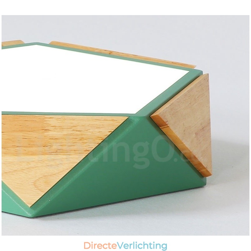 Dimbare Macaron Multi Colours Houten Plafondlamp met Acryl Kap Plafondlamp Scandinavische Stijl